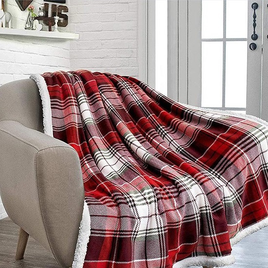 Double-layer blanket flannel printed + lambskin Double-layer blanket flannel printed + lambskin
