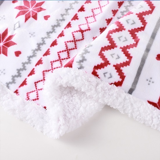 Double-layer blanket flannel printed + lambskin Double-layer blanket flannel printed + lambskin