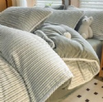 Micro Flannel Cationic Stripe Cover Sets