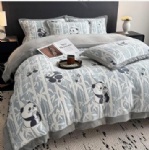Micro Flannel Carving Bedspreads with beautiful design