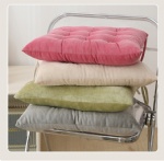 Solid-color velvet chair cushion
